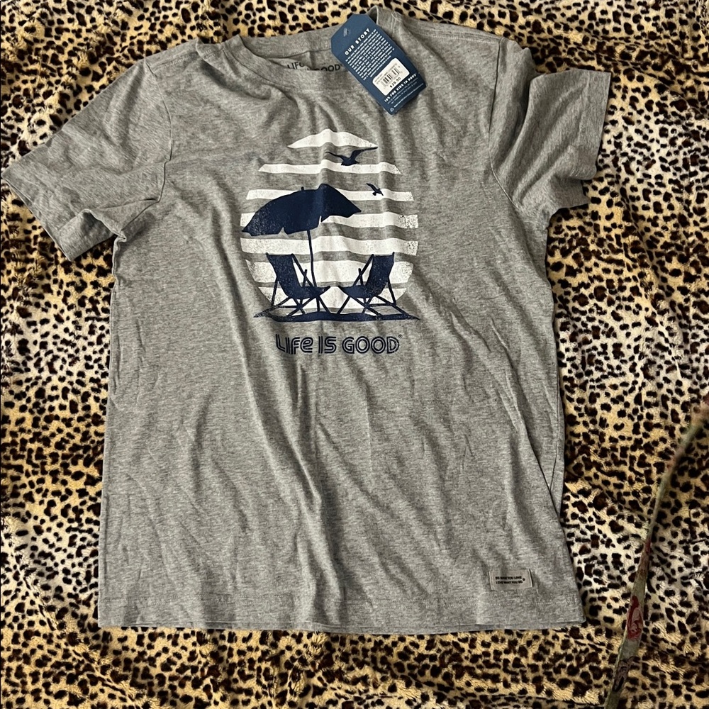 Life Is Good Heather Gray Beach Tee